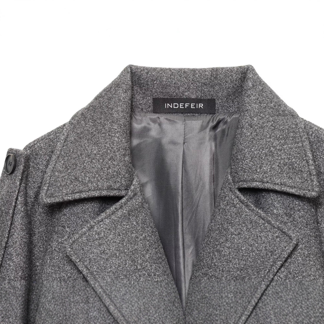 Damen Langer Woll-Trenchcoat mit Bindegürtel Echoarchiv