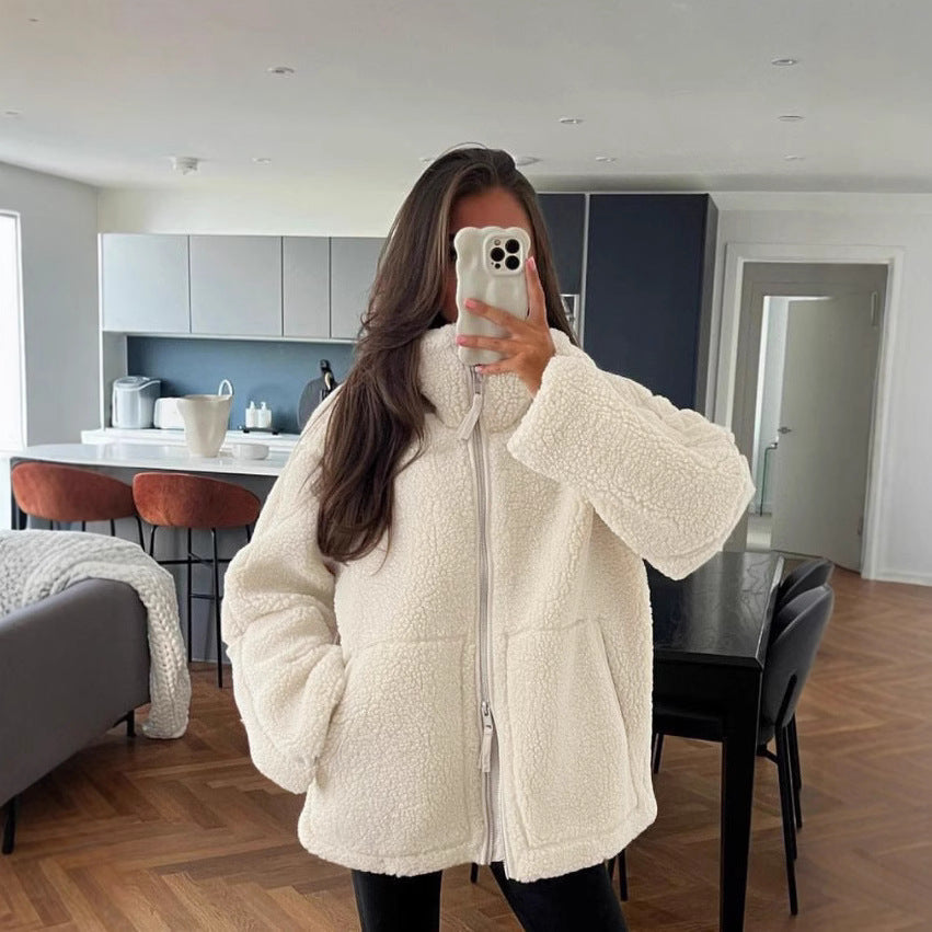Damen Oversized Fleecejacke Echoarchiv