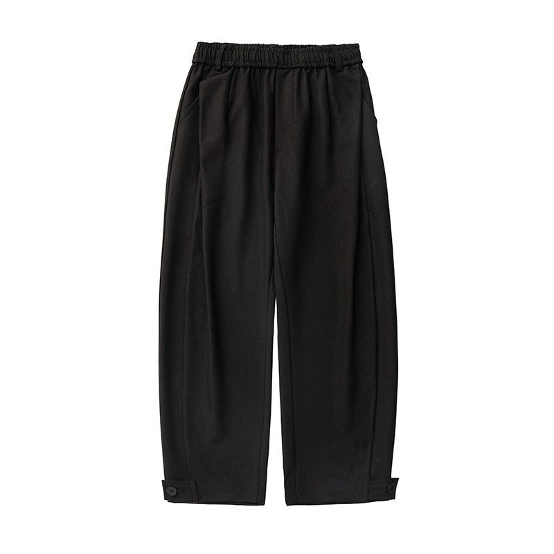 Damen Weite Bundfalten-Hose mit Elastikbund, Tunnelzug und Knopfmanschette Echo Archiv