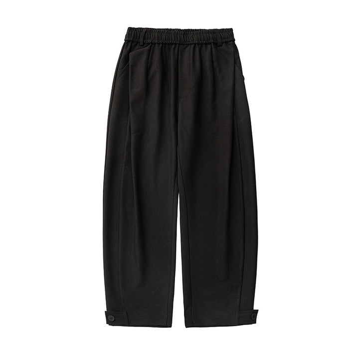 Damen Weite Bundfalten-Hose mit Elastikbund, Tunnelzug und Knopfmanschette Echo Archiv