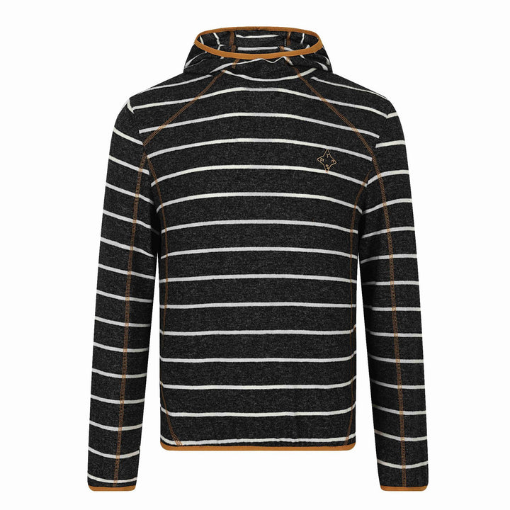 Unisex Gestreifter Strick‑Halbkragenpullover mit Raglanärmeln Echoarchiv