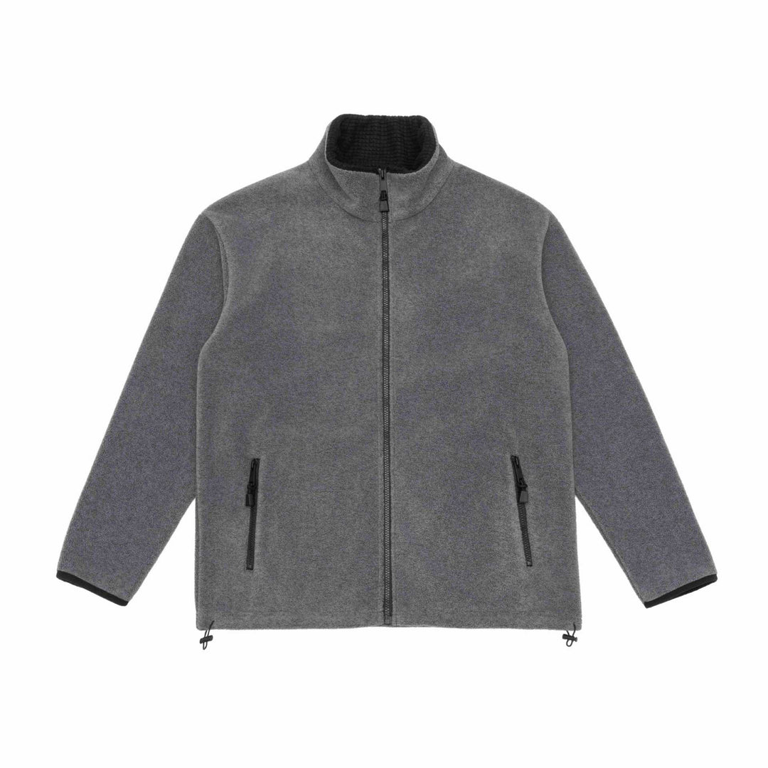 Unisex Fleece-Jacke mit Stehkragen, durchgehendem Reißverschluss und Kordelzugsaum Echoarchiv