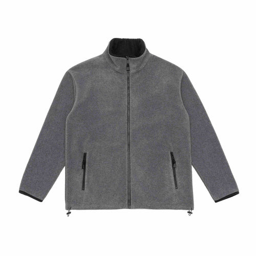 Unisex Fleece-Jacke mit Stehkragen, durchgehendem Reißverschluss und Kordelzugsaum Echoarchiv