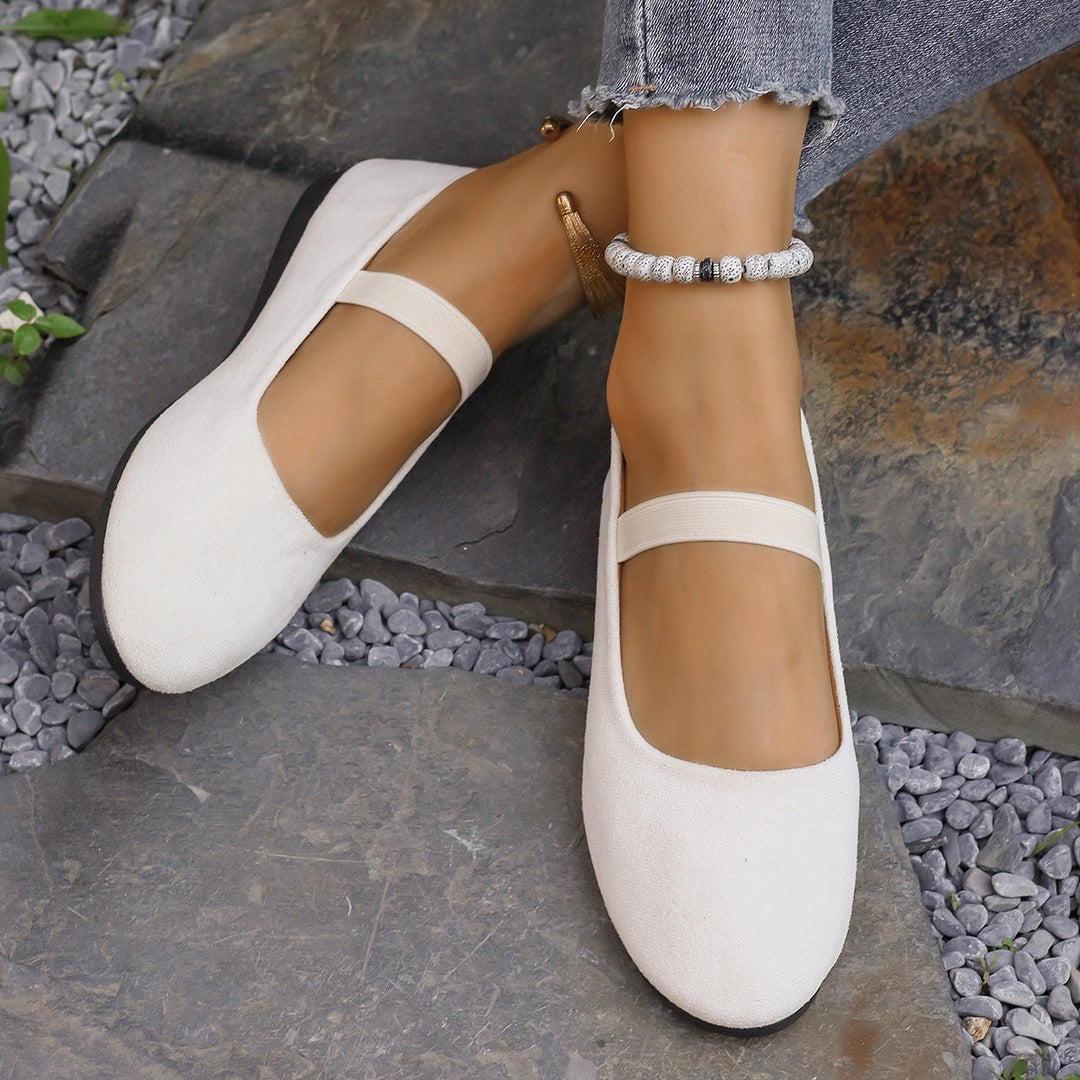 Damen Ballerinas mit verstellbarem Riemen und komfortablem Fußbett Echoarchiv