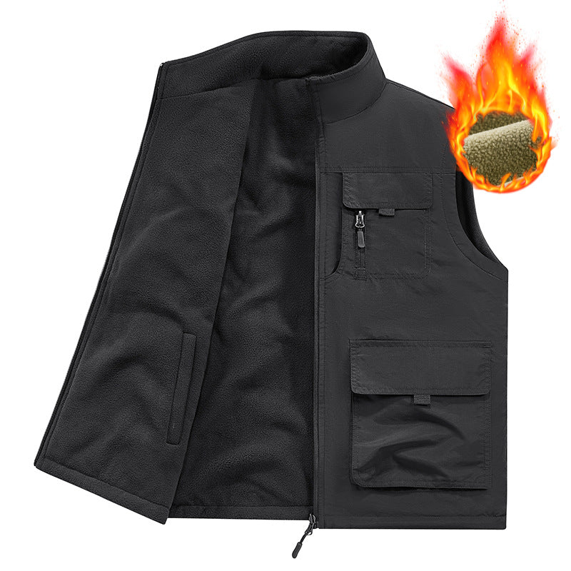 Herren Thermo-Utility-Weste mit Fleece-Innenfutter, winddichtem Shell und Multifunktionstaschen Echo Archiv