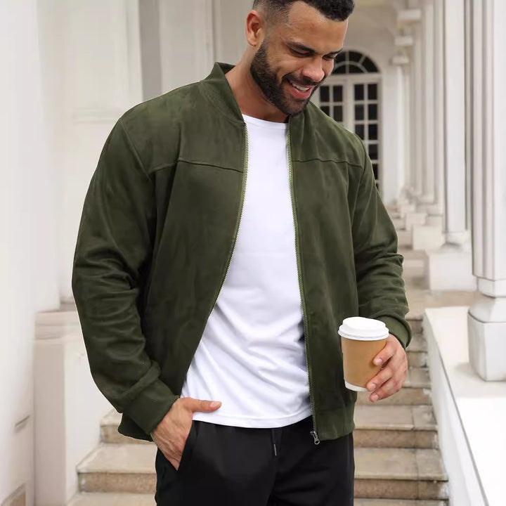 Herren modische Jacke im sportlichen Suede-Look Echoarchiv