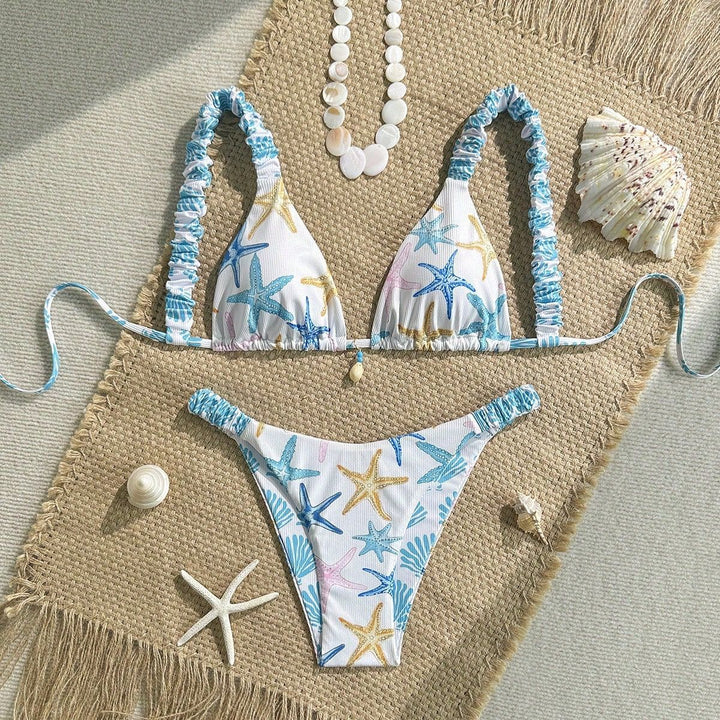 Damen Triangel-Bikini mit maritimem Sternenmotiv Echo Archiv