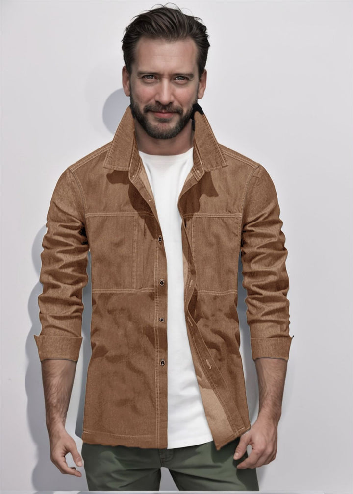 Herren lässige Utility-Jacke mit praktischen Taschen und stylischem Schnitt Echoarchiv