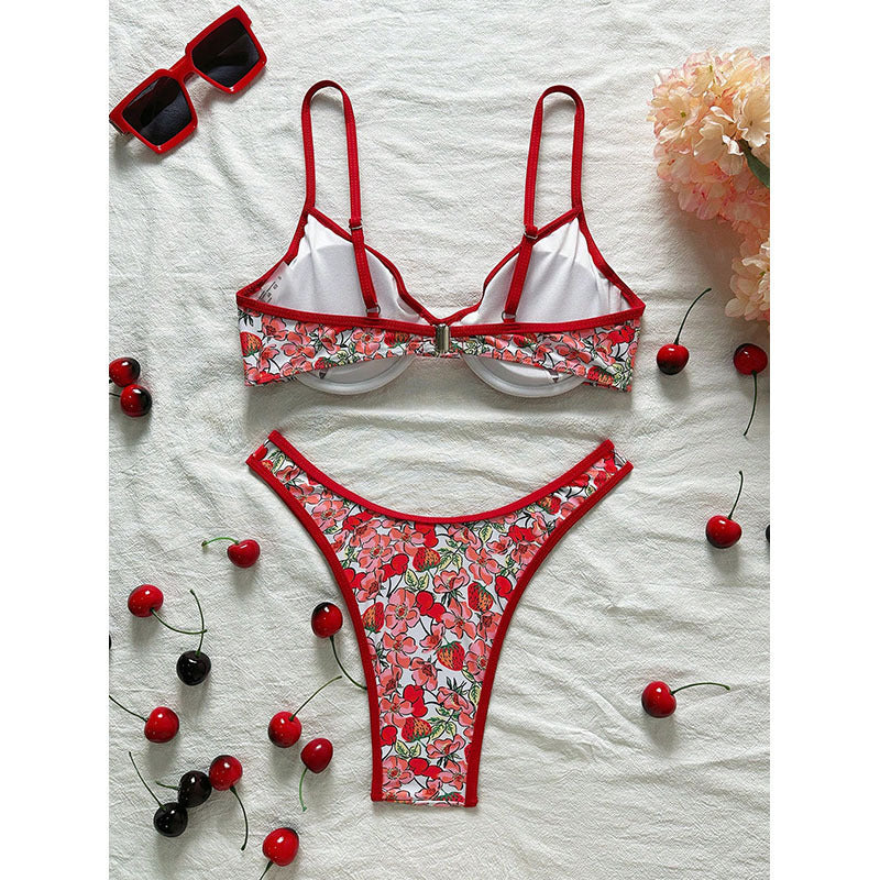 Damen Triangel-Bikini-Set mit floralem Muster und komfortablem Schnitt Echo Archiv