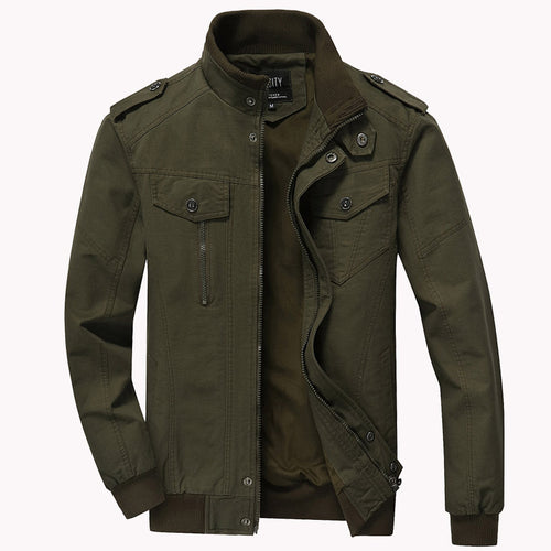Herren nan robuste Fieldjacke aus Baumwoll-Canvas mit Stehkragen, Schulterklappen und verdecktem Reißverschluss Echo Archiv