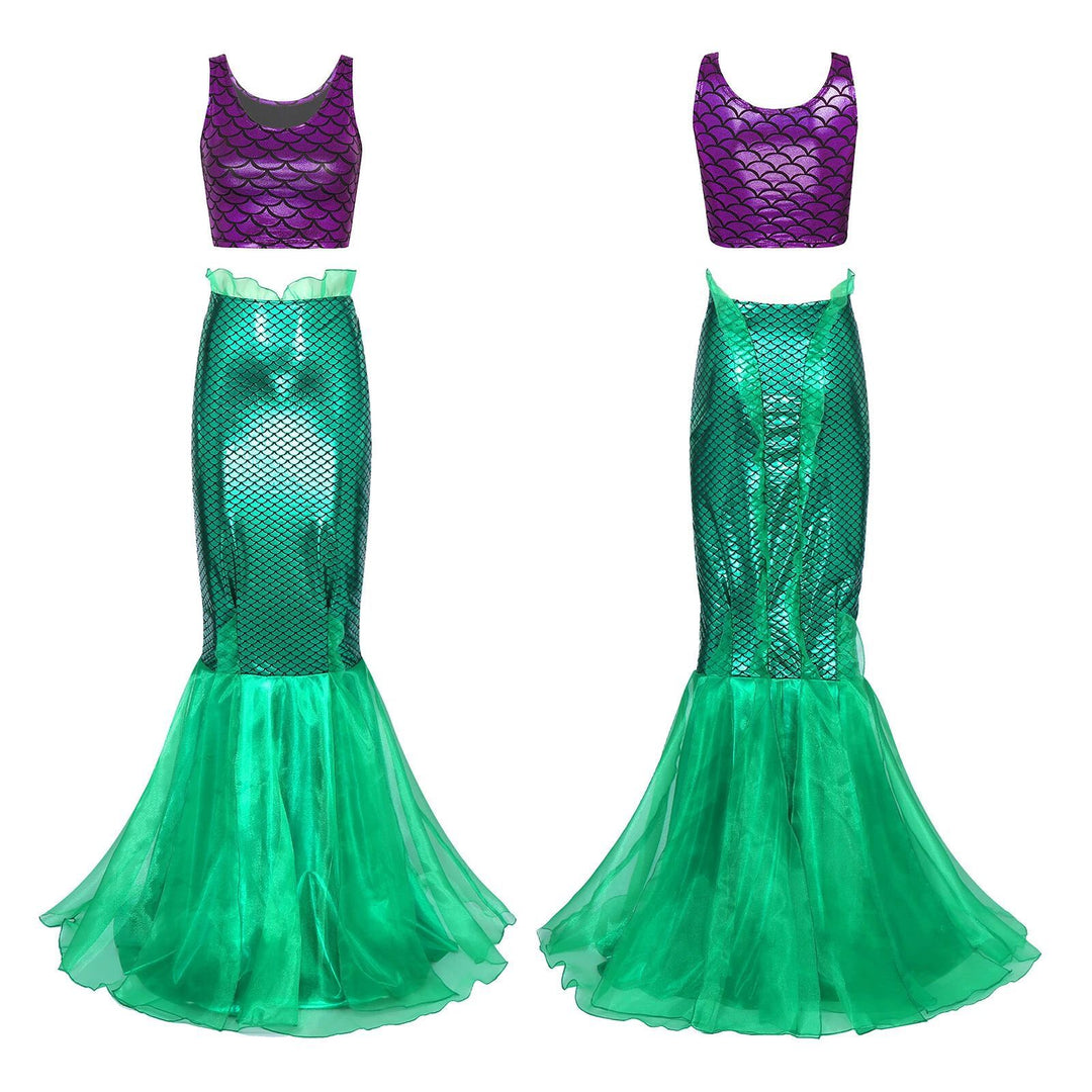 Damen Meerjungfrau-Kleid mit schimmerndem Oberteil und voluminösem Tüllrock Echo Archiv