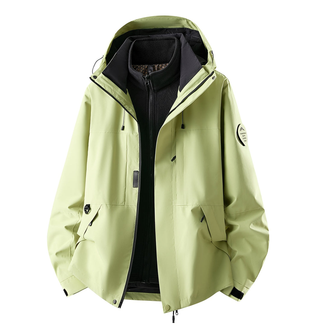 Damen Dreiteilige wasserdichte Outdoorjacke mit abnehmbarem Fleece-Innenlayer Echoarchiv