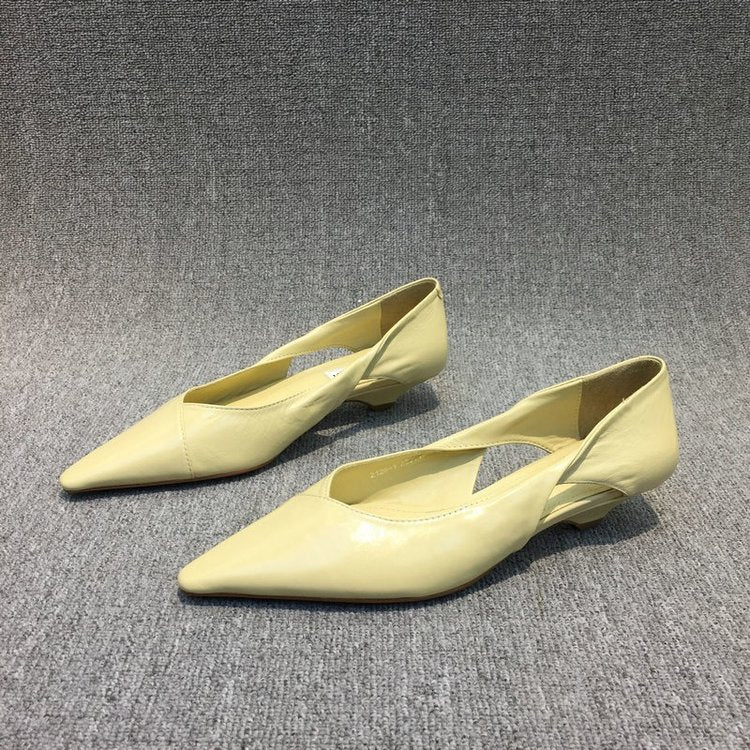 Damen Raffinierte Spitze Ballerinas mit Geschmeidiger Lederoberfläche Echoarchiv