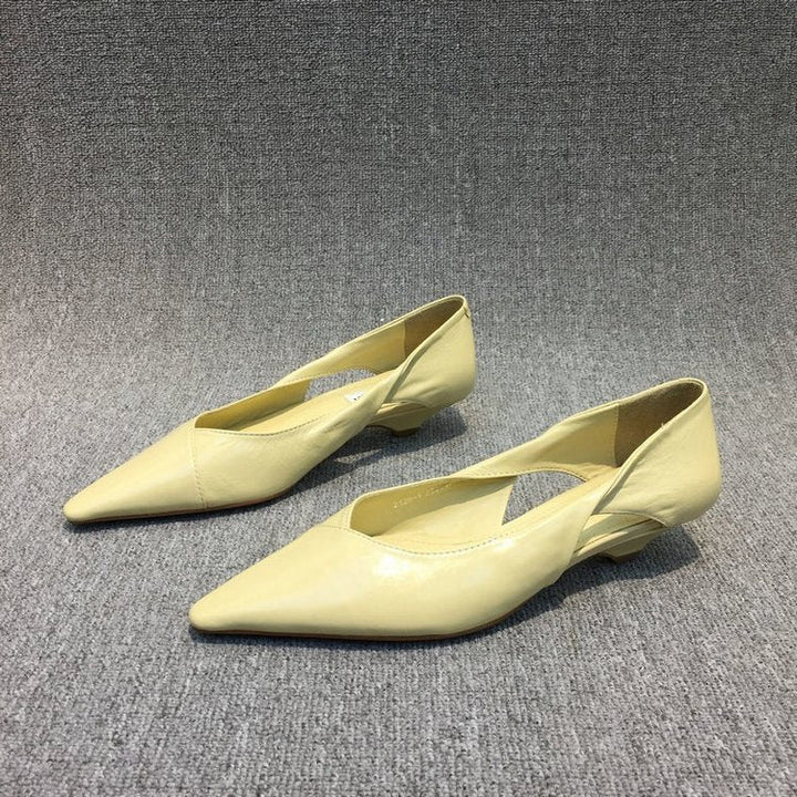 Damen Raffinierte Spitze Ballerinas mit Geschmeidiger Lederoberfläche Echoarchiv
