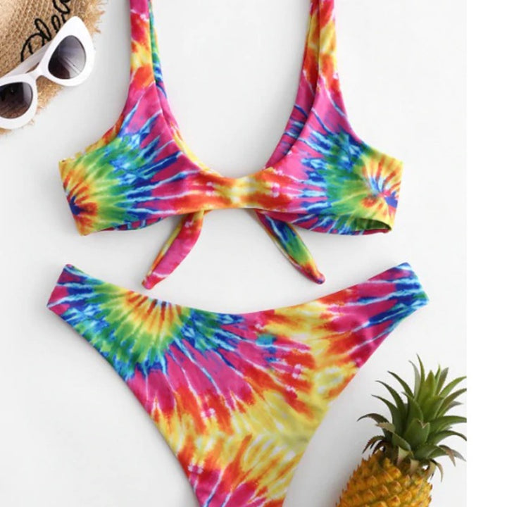 Damen Triangel-Bikini mit verspieltem Knoten-Design und hochwertigem Stoff Echo Archiv