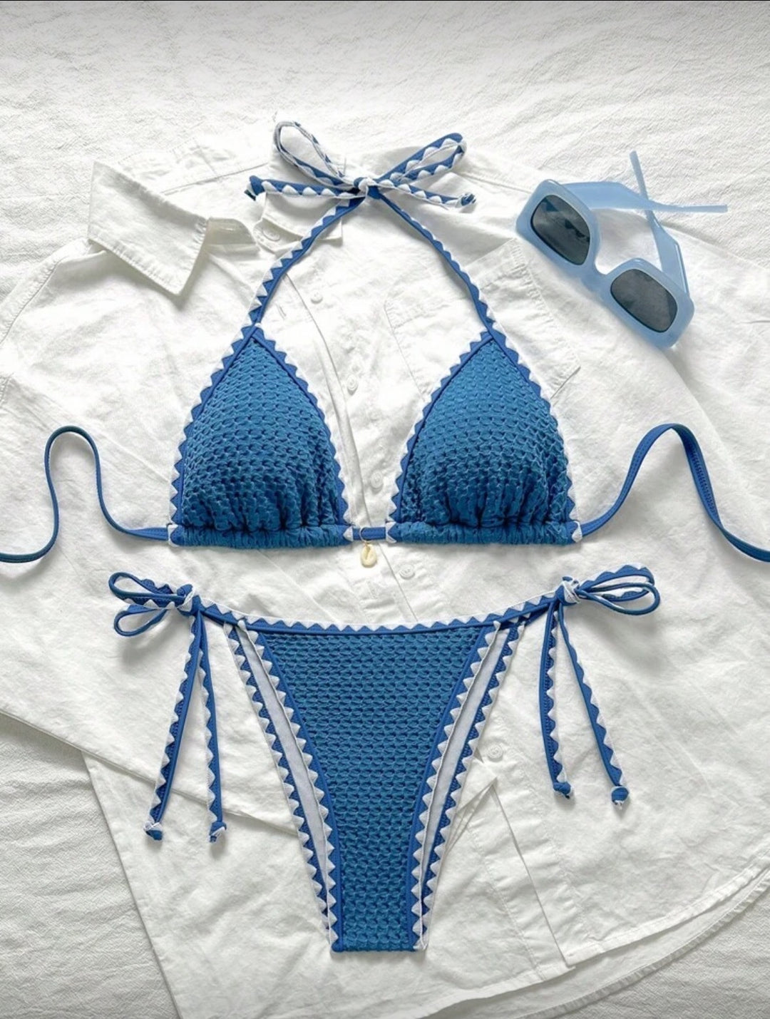 Damen Triangel-Bikini mit Volants Echo Archiv