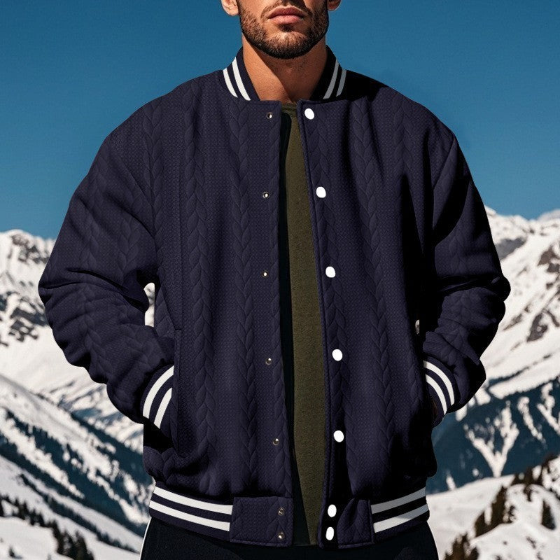 Herren lässige Strickjacke mit sportlichen Kontrastdetails Echoarchiv