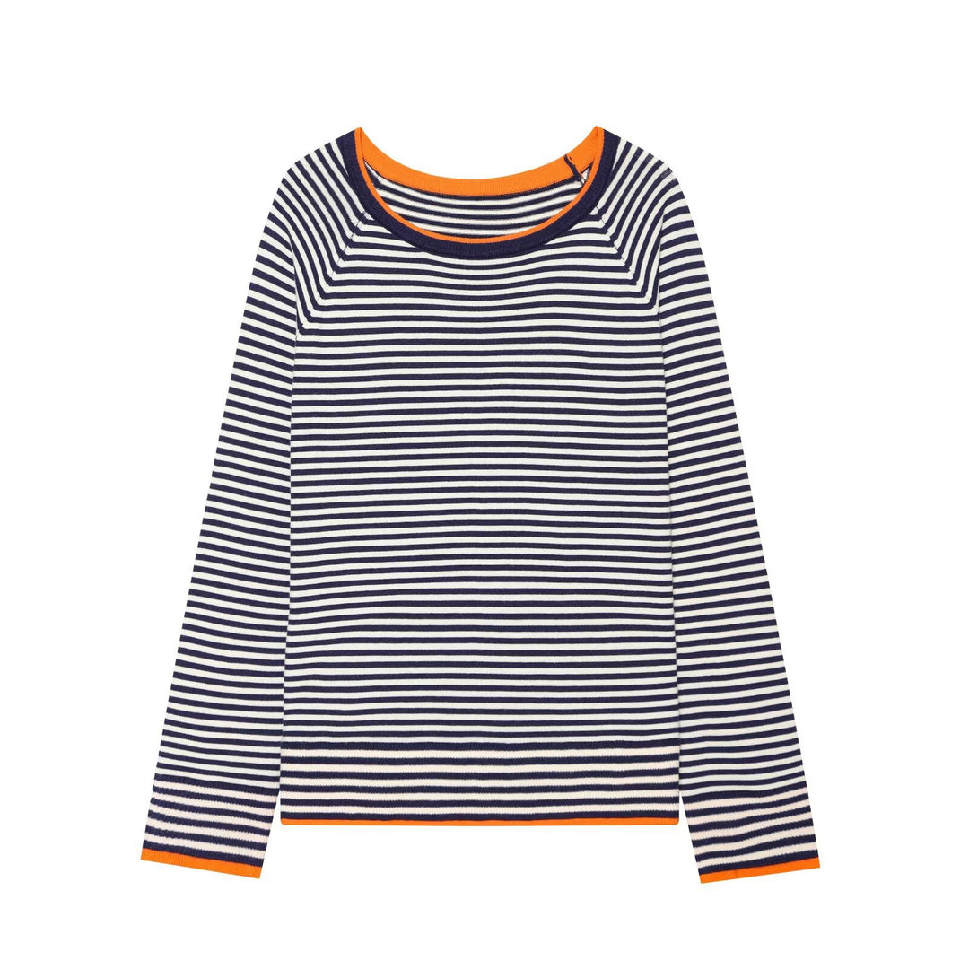 Damen Feiner Raglan-Pullover mit Rundhals und Lagenoptik Echo Archiv