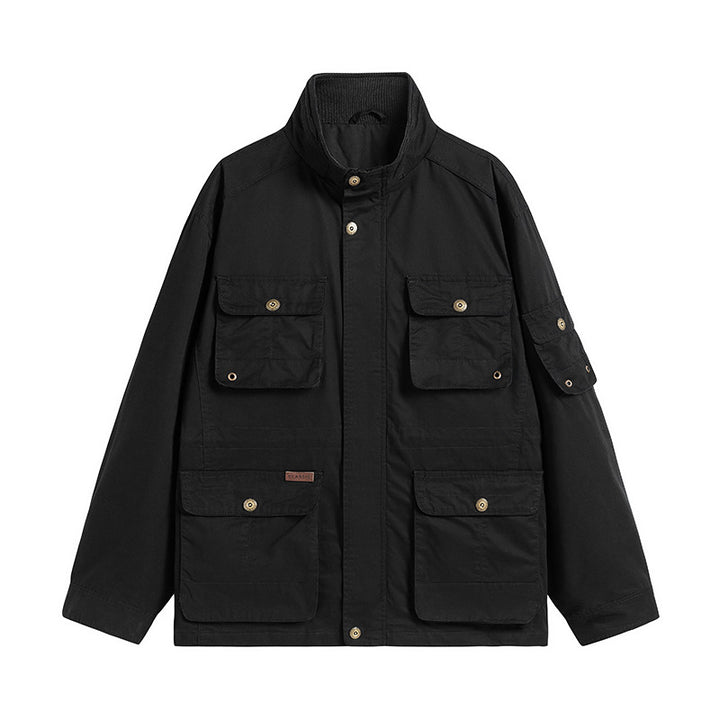Herren Robuste utilitaristische Feldjacke mit mehrfach aufgesetzten Taschen und Stehkragen Echo Archiv