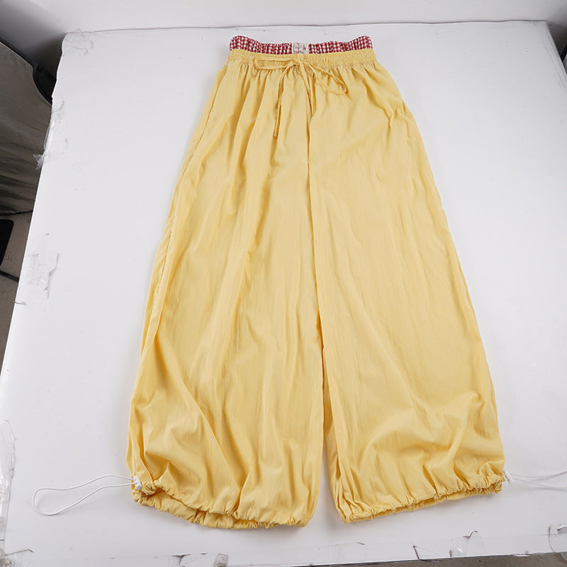 Damen Luftige Sommerhose mit Gummizug und Kordelzug Echo Archiv