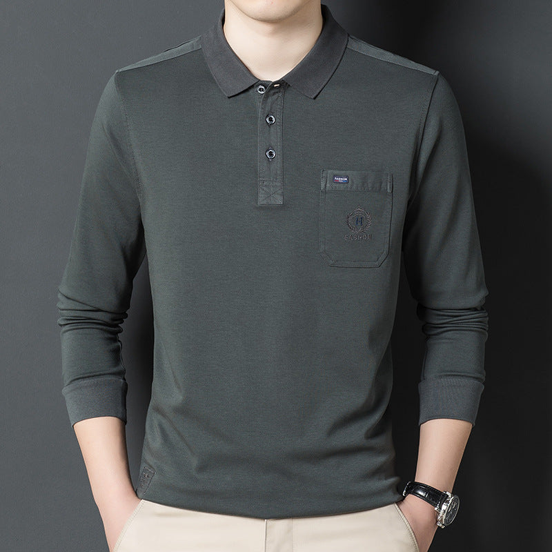 Herren Langarm Poloshirt mit eleganter Brusttasche Echoarchiv