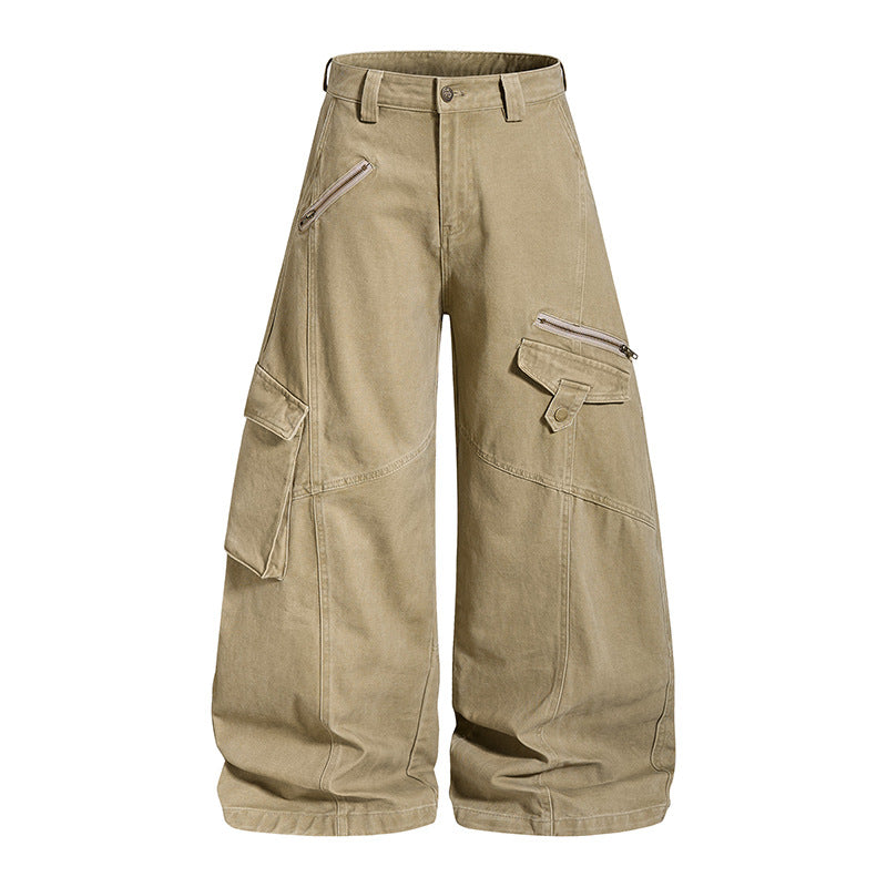 Damen Hochgeschnittene Baggy-Culotte mit Multi-Cargo-Taschen Echoarchiv