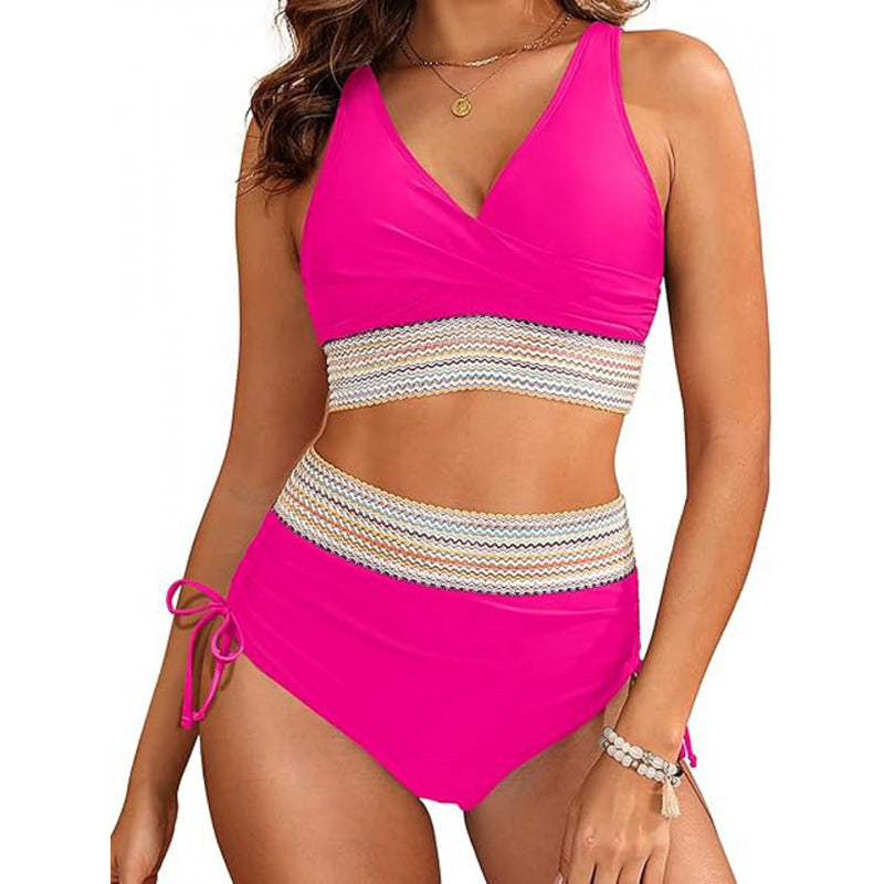 Damen Bikini-Set mit modischem Wickeldesign und verstellbaren Trägern Echo Archiv