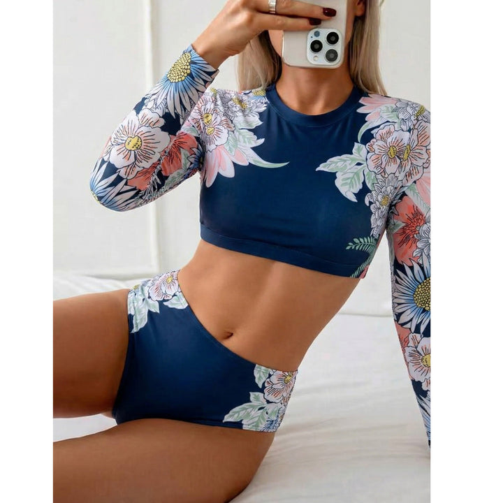 Damen Surf-Bikini-Set mit langen Ärmeln Echo Archiv