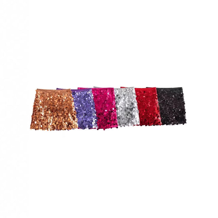 Damen Glitzernder Minirock mit Pailletten und elastischem Bund Echo Archiv