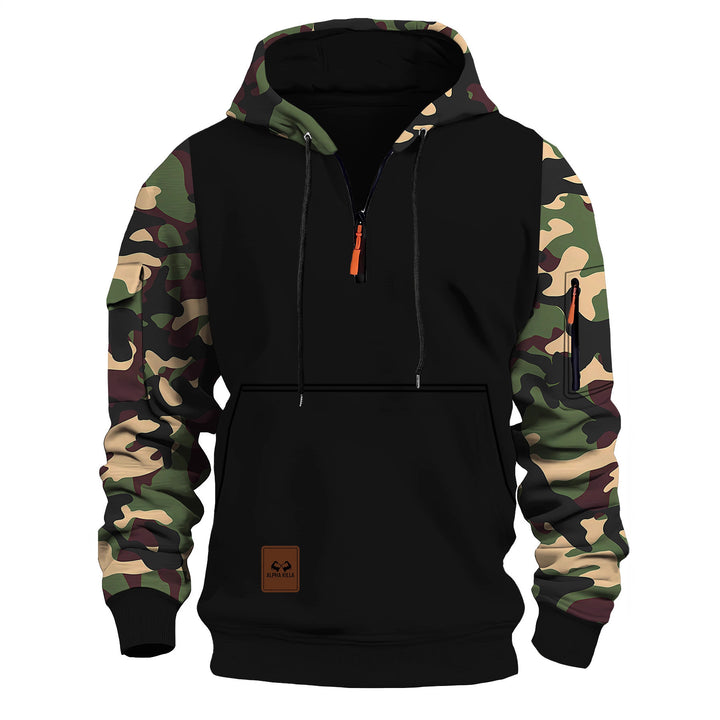 Herren modischer Kapuzenpullover mit multifunktionalen Taschen Echoarchiv