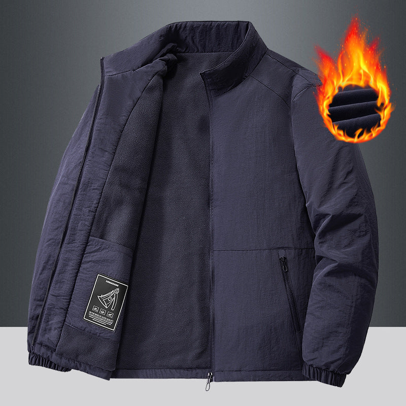 Herren Leichte Übergangsjacke mit Fleece-Innenfutter und Stehkragen Echo Archiv