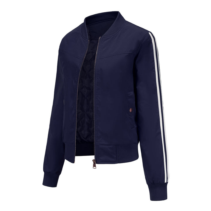 Damen nan sportive Bomberjacke mit seitlichen Kontraststreifen, gesteppter Innenfütterung und Rippbündchen Echo Archiv