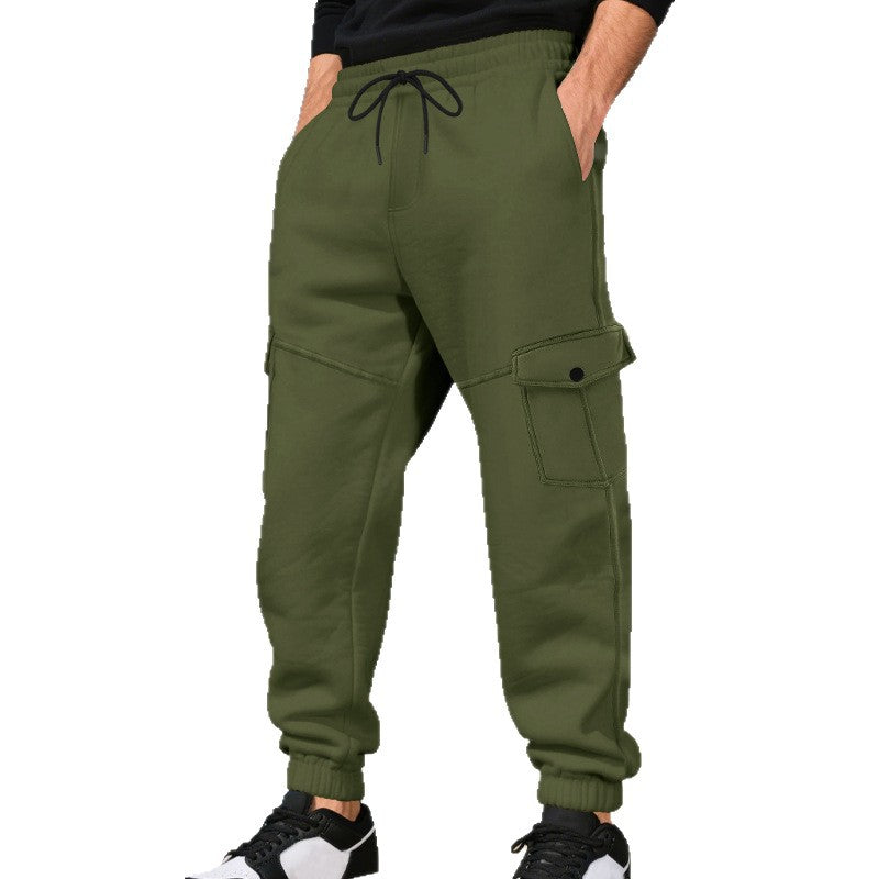 Herren Funktionale Cargo-Jogginghose mit Tunnelzug, Sicherheits-Flap-Taschen und elastischem Knöchelbündchen – Bravaro