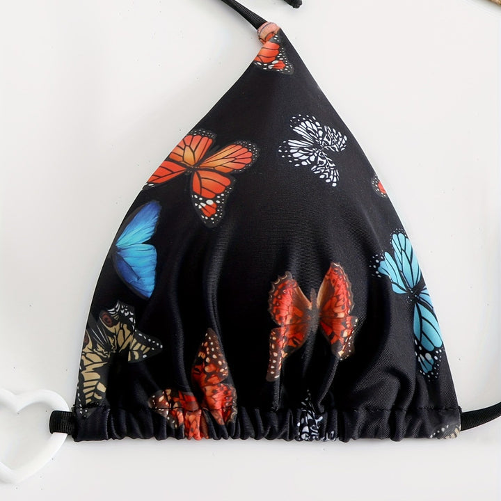Damen Triangel-Bikini mit einzigartigem Schmetterlingsmuster Echo Archiv