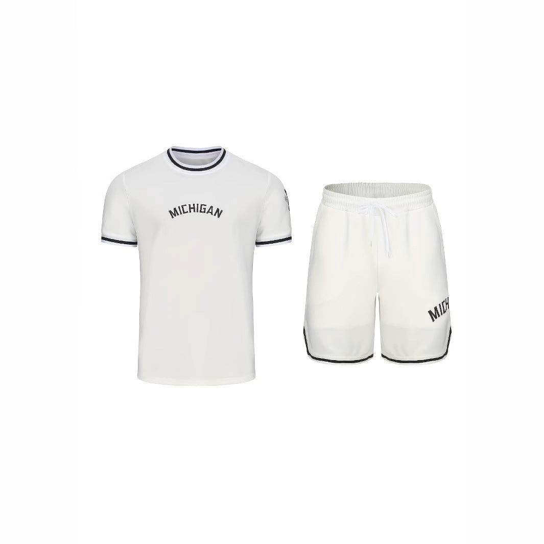 Herren sportliches T-Shirt und Shorts Set Echoarchiv