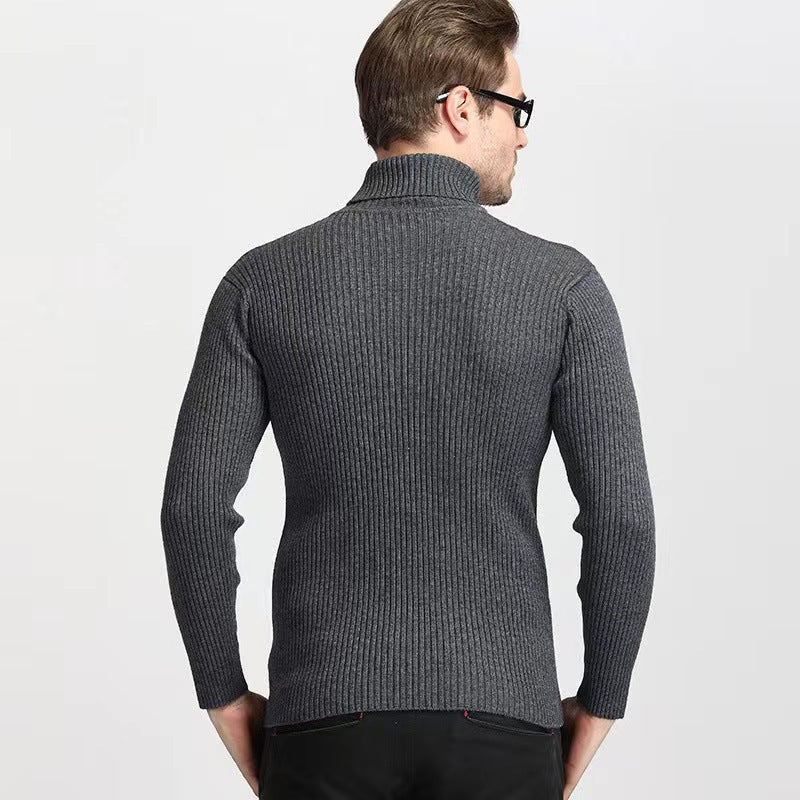Herren Rollkragenpullover aus feiner Baumwolle mit strukturiertem Design – Norvane