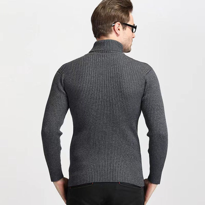 Herren Rollkragenpullover aus feiner Baumwolle mit strukturiertem Design – Norvane