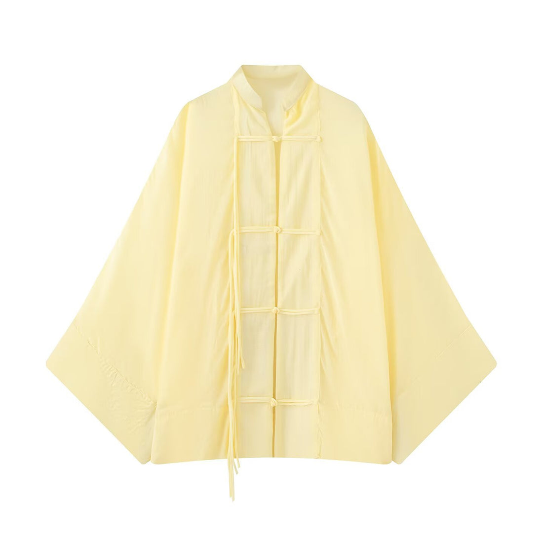 Damen Oversized Kimono-Cape mit traditionellen Knebelverschlüssen Echo Archiv