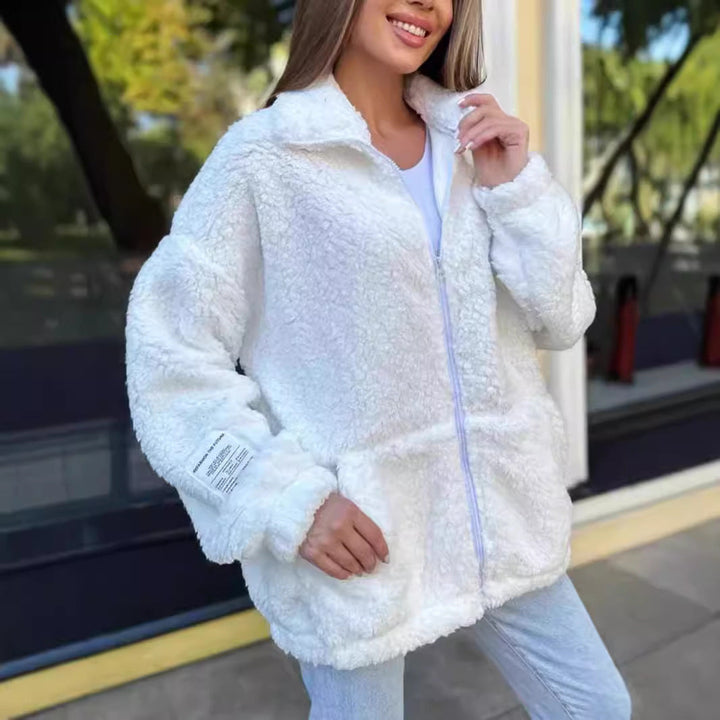 Damen Fleecejacke mit weichem Innenfutter und hoher Kragen Echoarchiv