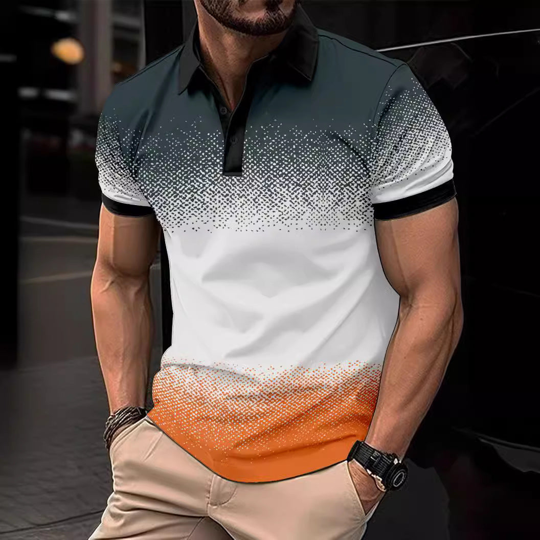 Herren Dynamisches Gradient Polo-Shirt Echoarchiv