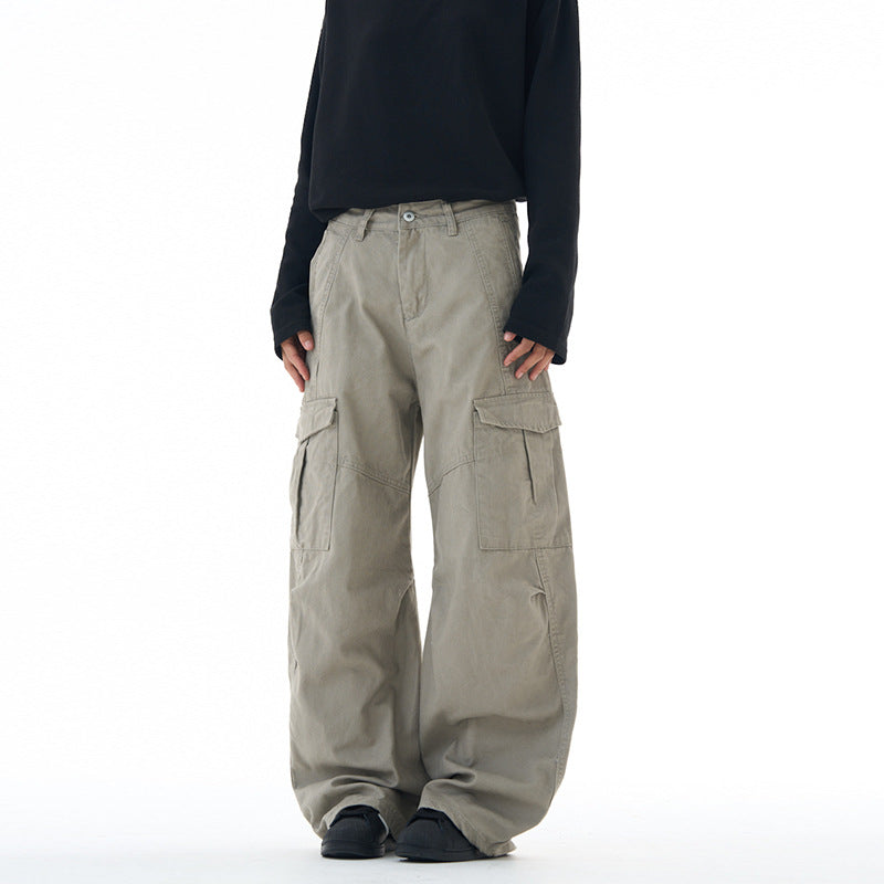 Unisex Ultraweite Cargohose mit tiefem Schritt und großen Klappentaschen Echo Archiv