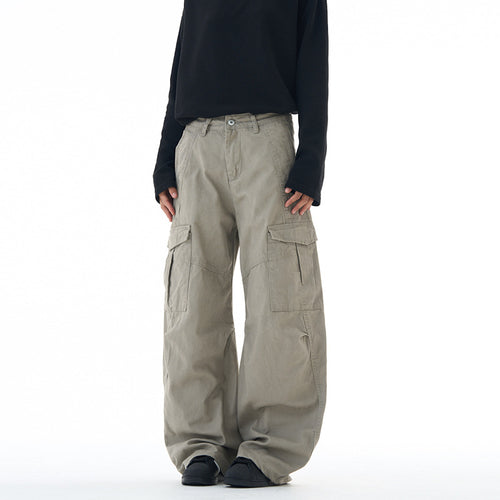 Unisex Ultraweite Cargohose mit tiefem Schritt und großen Klappentaschen Echo Archiv