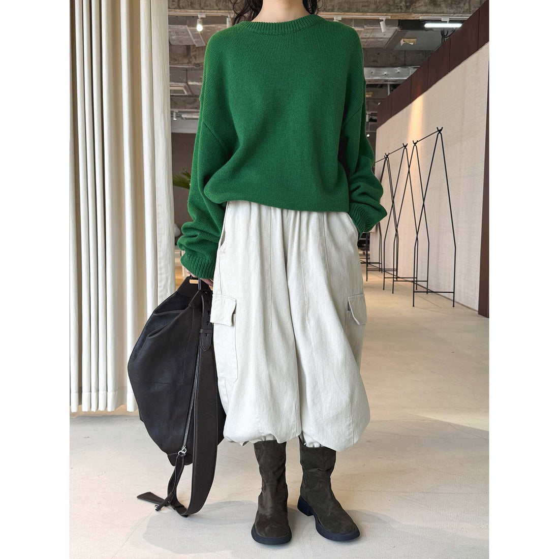 Damen Weiter Midirock im Utility‑Stil mit aufgesetzter Pattentasche Echoarchiv