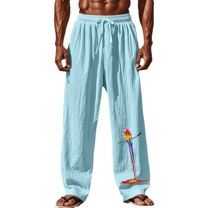 Herren lässige Sommerhose mit buntem Motiv Echoarchiv