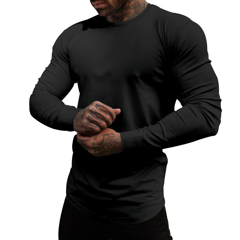 Herren langärmliges T-Shirt aus Baumwollmischung mit elastischem Schnitt und feuchtigkeitstransportierender Technologie Echoarchiv