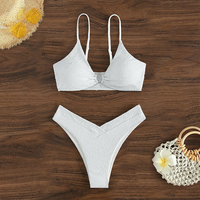 Damen Triangel-Bikini mit elegantem Knoten-Design und hohem Beinausschnitt Echo Archiv
