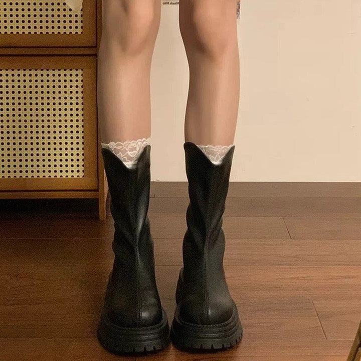 Damen Modische Chelsea-Stiefel mit robustem Profil Echo Archiv