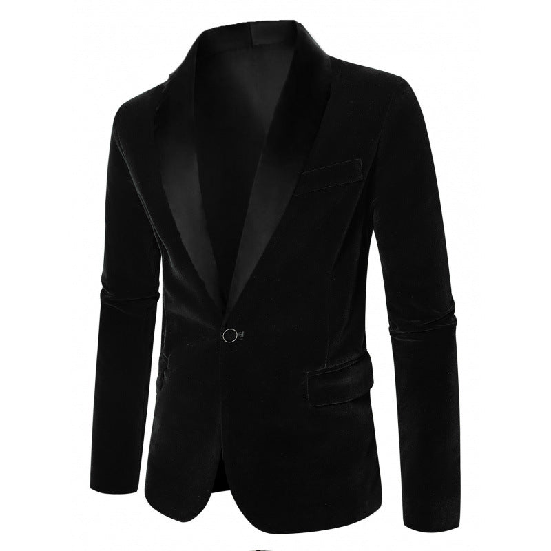 Herren Samt Blazer mit elegantem Revers Echoarchiv