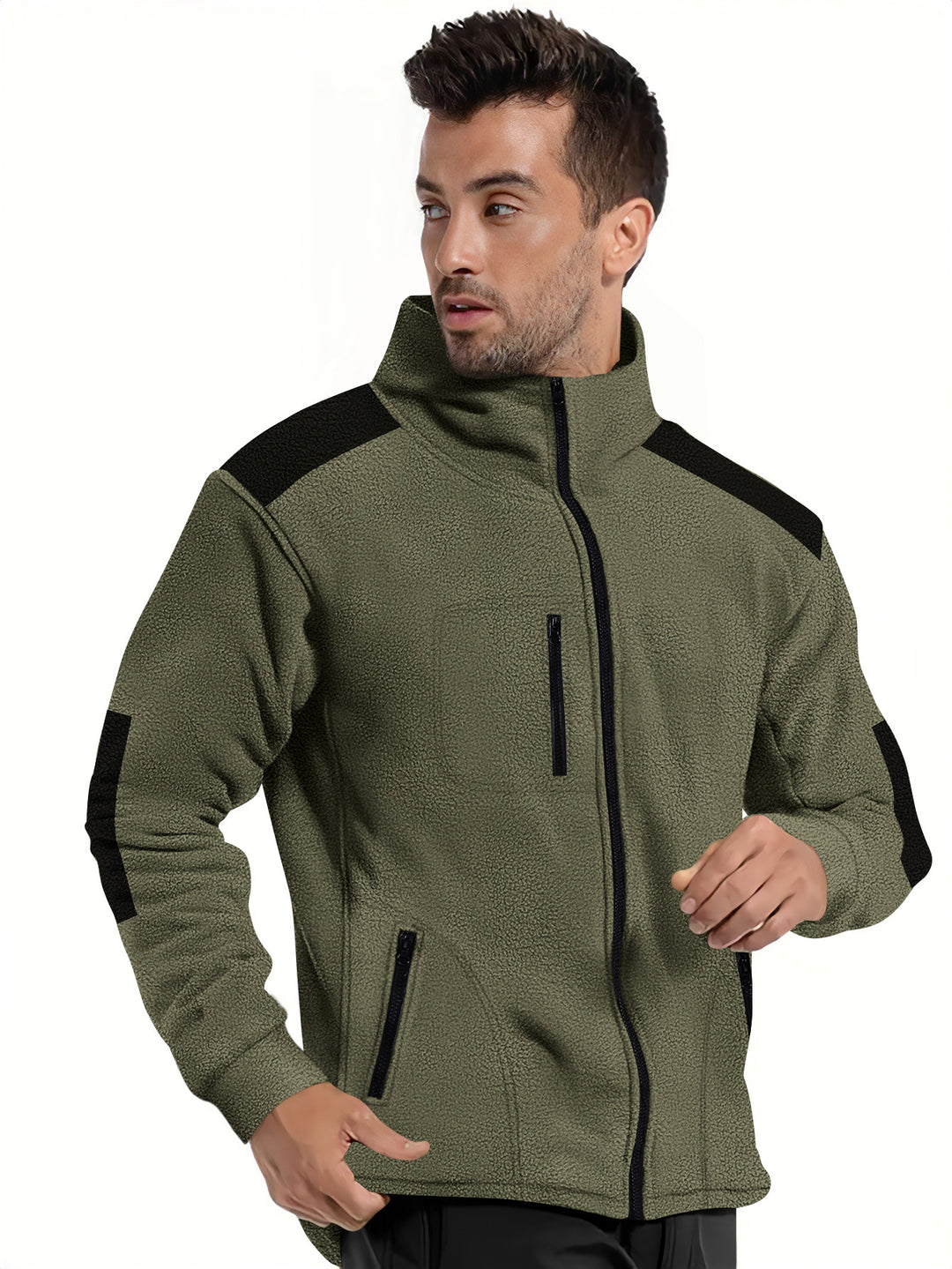 Herren Fleecejacke mit funktionalen Reißverschlusstaschen Echoarchiv