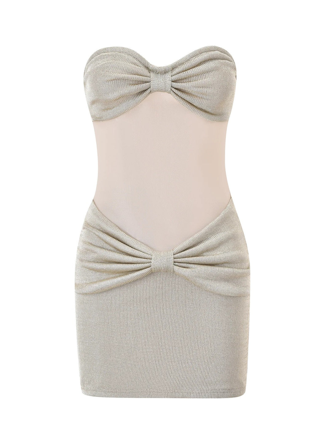 Damen Bandeau Minikleid mit raffiniertem Rüschenelement Echo Archiv